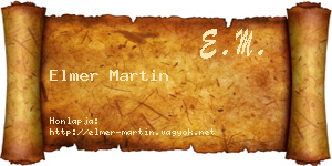 Elmer Martin névjegykártya