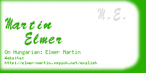 martin elmer business card